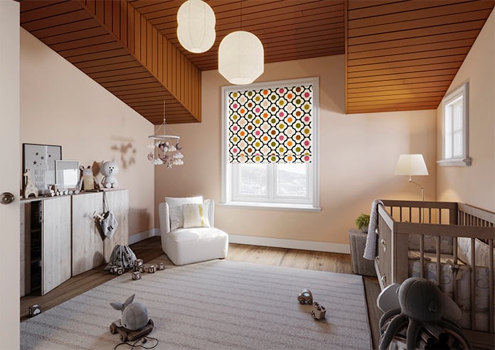 Orla Kiely Spot Flower, Red Multi - Twist&Fit Roman Blind - Image 7